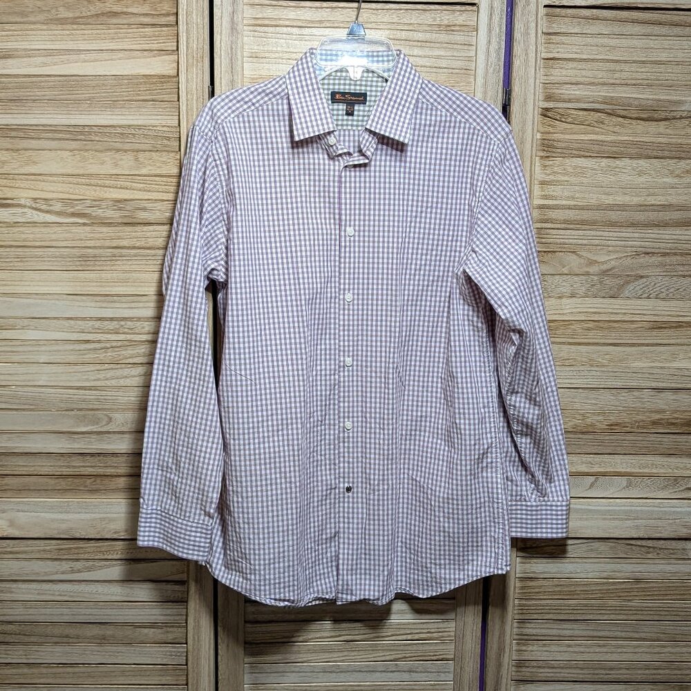 Ben Sherman Men's Checkered Button-Up Shirt Size 15 1/2  32-33